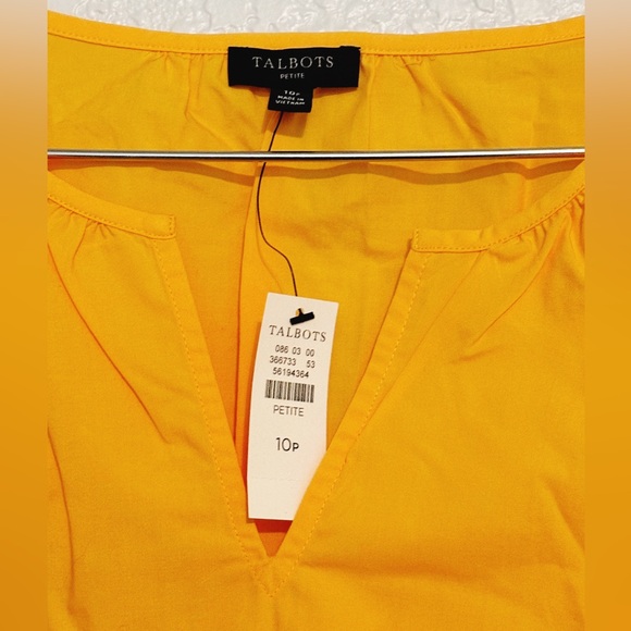 Talbots Smocked Poplin Midi Dress - Size 10 Petite - Picture 6 of 6